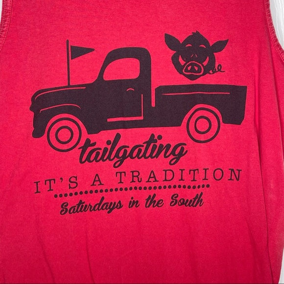 Hogs Razorback Tailgating Muscle Tank Top - Picture 3 of 6